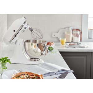 KitchenAid - 5 Quarts Tilt-Head Mixer in White - KSM150PSWH