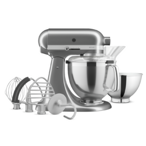 KitchenAid - 5 Quarts Tilt-Head Mixer in Silver - KSM195PSMS