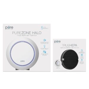 PureZone Halo True HEPA Air Purifier & Replacement Filter Bundle